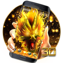 3D gold fire dragon theme APK