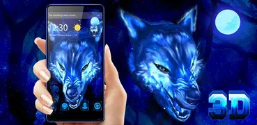 3D VR Live Ice Wolf theme