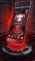 Neon 3D tech blood skull Ekran Görüntüsü 1
