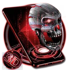 3D Skull Neon Tech Skull Theme APK download