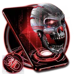 download 3D cranio neon Tech cranio tema APK