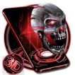 ”3D Skull Neon Tech Skull Theme
