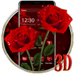 Elegant 3D Red Rose Launcher Theme