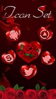 Elegant 3D Red Rose Launcher Theme capture d'écran 2