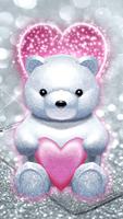 3D Silver Teddy Bear Theme poster