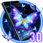 3D Fluorescent Butterfly Launcher Theme icône