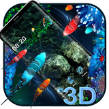 Lively Neon Koi Fish 3D ( With More & Big Fish ) icon