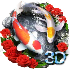 Lively 3D Rose Fish Theme