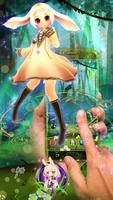 Cute Bunny Girl Forest 3D Theme capture d'écran 2