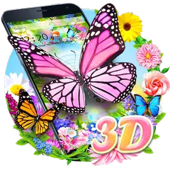 Joyful 3D Flower Garden Theme