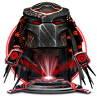 3d Predator đen đỏ chủ đề biểu tượng