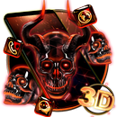 3D Evil Black Crystal Skull Theme APK