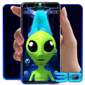 3D Alien UFO Launcher Theme
