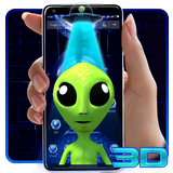 3D Alien UFO Launcher Chủ đề biểu tượng
