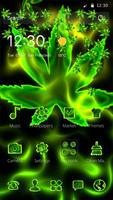 Green Weed Rasta Gravity 3D Theme ภาพหน้าจอ 3