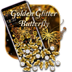 Thème Gravity papillon paillettes d'or