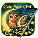Dễ thương Moon Owl Gravity Theme APK
