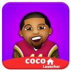 CoCo Launcher - Black Emoji Theme ,Sweet Launcher آئیکن