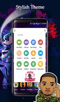 CoCo Launcher - Black Emoji Theme ,Sweet Launcher اسکرین شاٹ 1