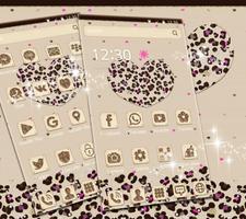 Diamant amour léopard Thème or imprimé leopard capture d'écran 1