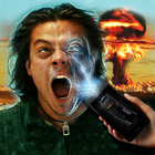 Real electric stun gun joke icon