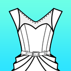 آیکون‌ Fashion Design Flat Sketch