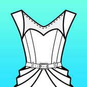 Fashion Design Flat Sketch ícone