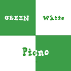 White and Green Piano magic tiles Game icône