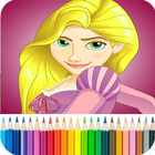 Free Coloring Book for Princess icône