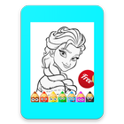 new princess coloring for kids icône
