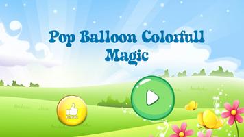 Pop Ballon buntes Spiel Plakat