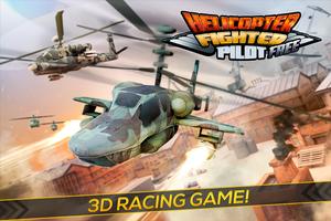 Helicopter Fighter Pilot Game Affiche