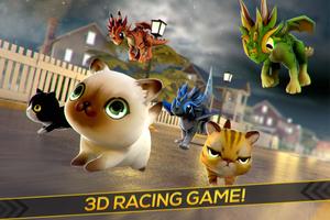 Kitty vs Baby Dragons Race Affiche