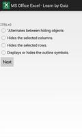 MS office excel 2016 for mobile : learn by quiz Screenshot 2