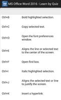 Learn Office Word 2016 for mobile : quiz for test Affiche