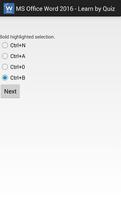 Learn Office Word 2016 for mobile : quiz for test screenshot 1
