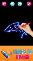 Learn to Draw Glow Animals captura de pantalla 2