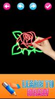 Learn to Draw Glow FLowers imagem de tela 1