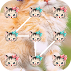Kitten Pattern Lock Screen ikona
