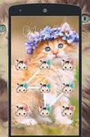 Kitten Pattern Lock Screen постер