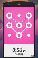 heart pattern lock screen Affiche