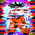 Ultimate instinct dragon goku - draw and color icon