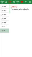 Shortcut Keys for Excel screenshot 1