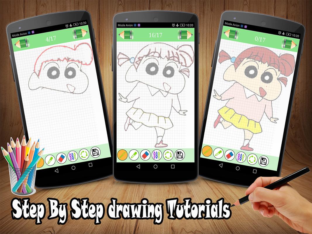 Bagaimana Menggambar Shinchan APK Download Gratis Seni Desain
