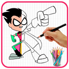 Icona How To Drawing - Titans Go