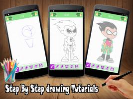 How To Drawing - Titans Go Cartaz