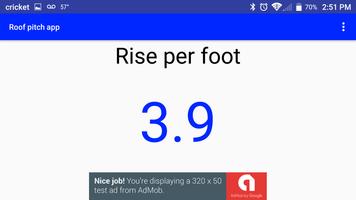 Roof pitch calculator gauge capture d'écran 2