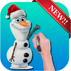 Learn How to Draw Olaf with Santa Claus Hat icon