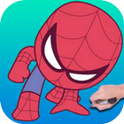 Learn How to Draw Cute Baby Spiderman for Kids icône