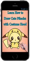Draw Cute Pikachu with Costume Hood from Pokemon screenshot 1